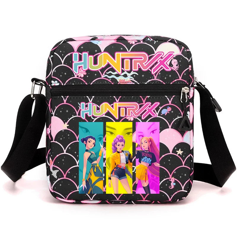 New⭐️ KPOP Shoulder Bag Crossbody Bags Double-deck Storage Bag Large Capacity Square Zip Storage Sports Bag Fans Gift