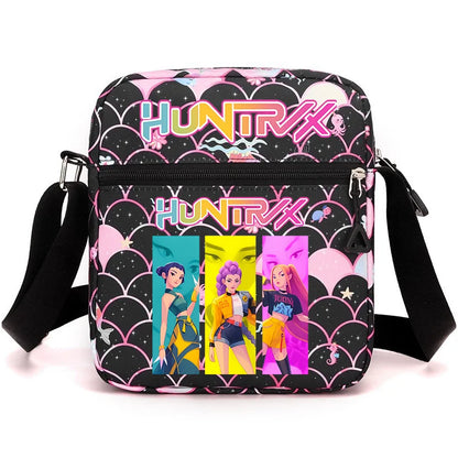 New⭐️ KPOP Shoulder Bag Crossbody Bags Double-deck Storage Bag Large Capacity Square Zip Storage Sports Bag Fans Gift