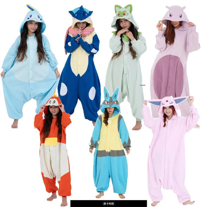 Pokemon Cosplay Costume Kigurumi Anime Onesie for Men And Women Gengar Funny Jumpsuit Halloween Christmas Party Outfit