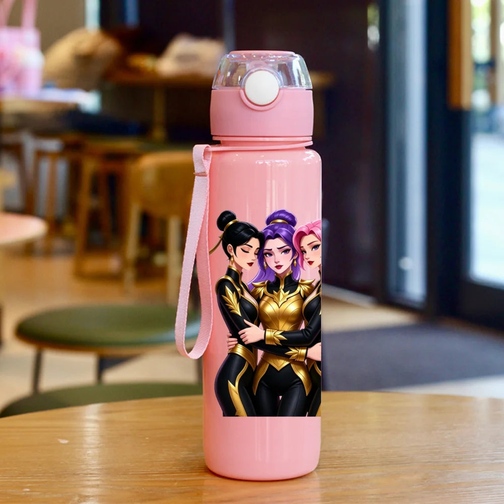K-Pop Demon Hunters "Golden Armor" Water Bottle: 3D Printed High-Capacity Portable Flask