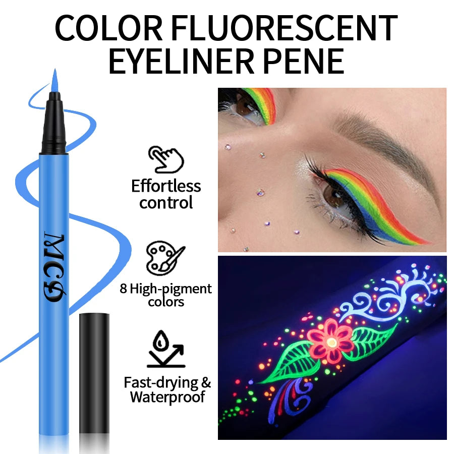8 colors 1PC face body painting 1PC UV Light Neon Face Paint Art Korean Makeup blue green waterproof christmas party body paint