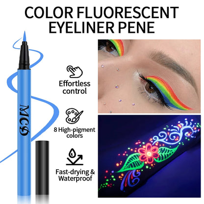 8 colors 1PC face body painting 1PC UV Light Neon Face Paint Art Korean Makeup blue green waterproof christmas party body paint