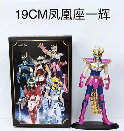 19cm Anime Dark Saint Seiya Figure Phoenix Ikki Hyoga Seiya Shiryu Action Figures Box Figure Collection Decoration Toys Hobbies