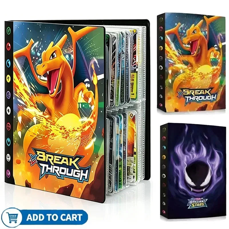 NEW Pokemon Charizard Cards Album Book 240PCS Pok é mon Game Card Album VMAX GX EX Holder Collection Binder Folder Kids Gifts