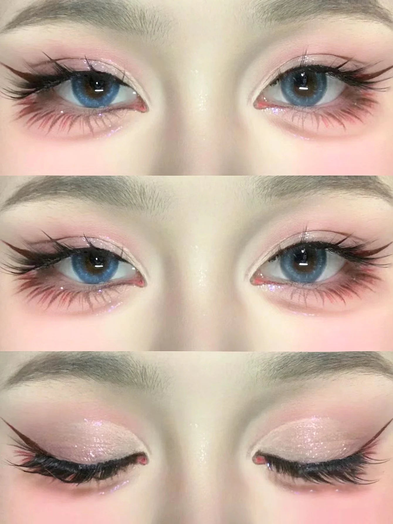 Lasvirey Cat Eye Lashes Manga Lashes Styles 3D Faux Mink Lashes Soft Cross Wispy Natural Winged End Eye Elongated Eyelash Makeup