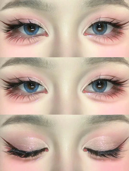 Lasvirey Cat Eye Lashes Manga Lashes Styles 3D Faux Mink Lashes Soft Cross Wispy Natural Winged End Eye Elongated Eyelash Makeup
