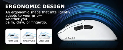 Ajazz AJ179 Apex AJ179PRO 8kHZ Wireless  Gaming Mouse PAW3950 Sensor 30000DPIR GB Charging Dock Macro Defines The Wired Mouse