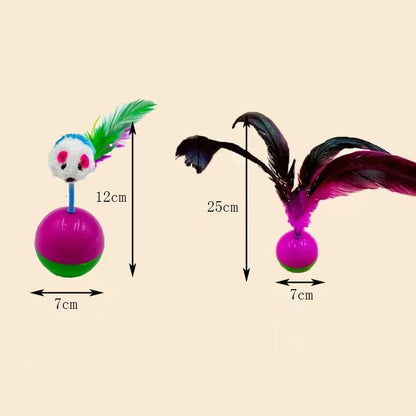 Natural feather plush mouse tumbler resistant to scratching and biting cats to relieve boredom toys and pet supplies