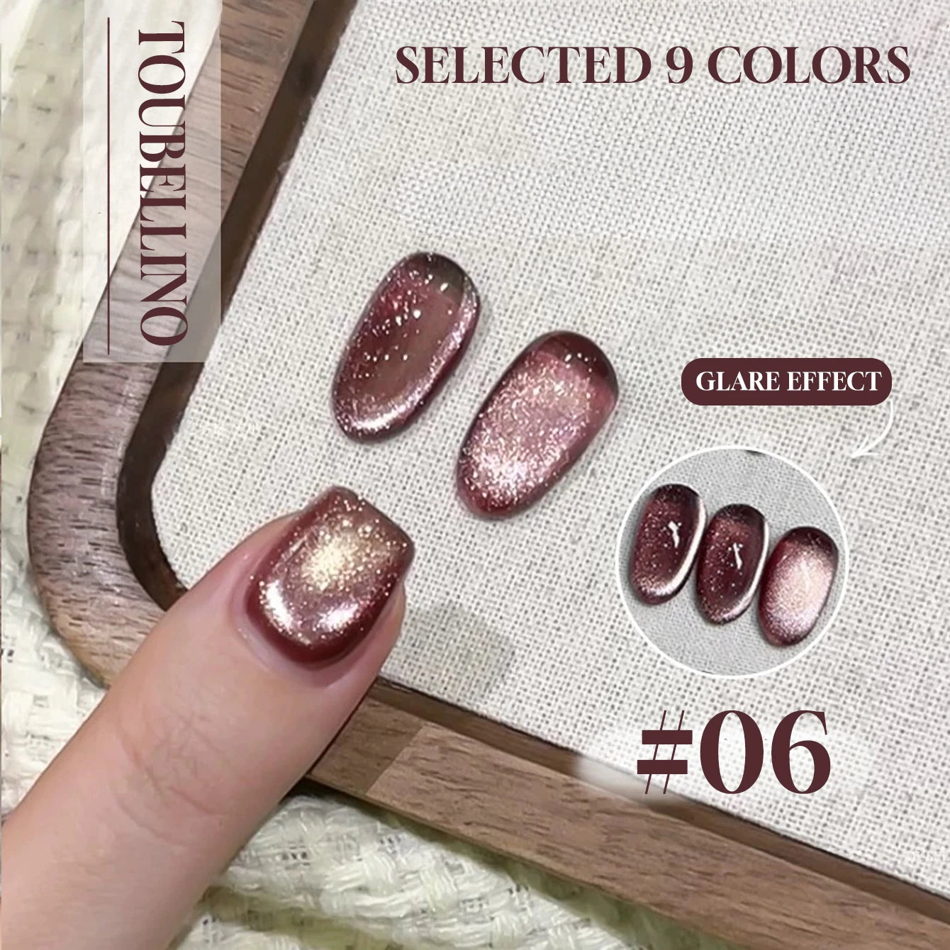MIANEL 12ML Glass Bead Cat Eye Gel Nail Polish Flash White Spar Nude Color Magnetic Nail Polish White Nails Summer Nails 1-12pcs