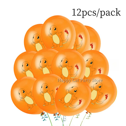 Pokemon Latex Balloons Birthday Party Decor Cartoon Pikachu Balloon Poke Ball Balloons Baby Shower Kids Favor For Party Supplies
