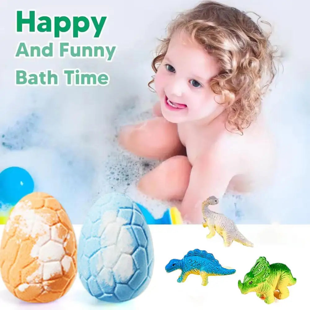 6PCS Bath Bombs for Kids Toddler with Dinosaur Eggs Inside, Fizzy Spa Balls Gift Set, Handmade Bubble Fun Relaxing Holiday Gift