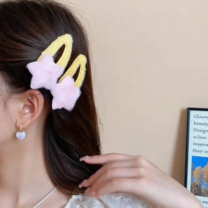 Y2K Star Hair Clips Set.