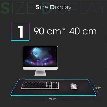 ONE PIECE Zoro RGB Mouse Pad Anime Carpe Large PC Gamer Computer LED Mausepad Keyboard Gaming Accessories Backlight Desk Mat XXL
