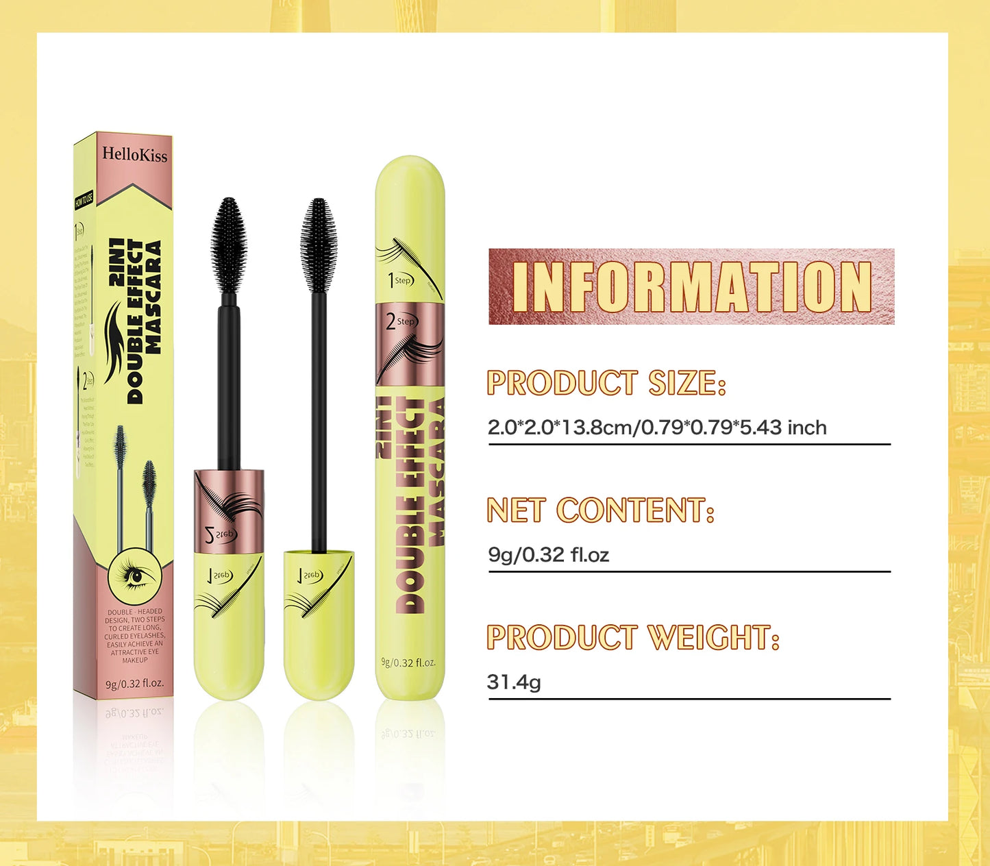 Brown Dual Brush Mascara.