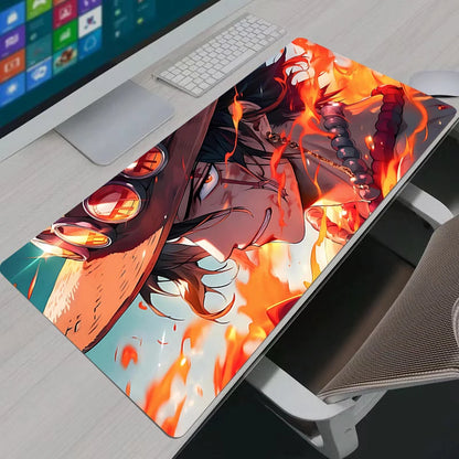 One Piece Portgas·D· Ace Mouse Pad Notbook Large Keyboard NonSlip Rubber Computer Carpet Desk Mat PC Gamer MousePad Youth Gifts