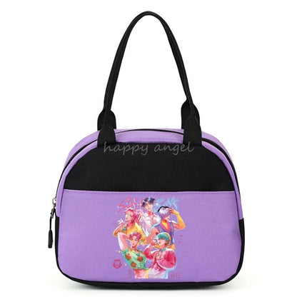 New Lunch Bags KPop Demon Hunters Print Women Men Large Capacity Picnic Drink Thermal Bag Portable Outdoor Food Lunch Handbags