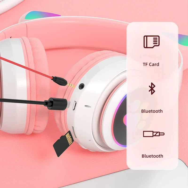 Cat Ears Bluetooth Headphones