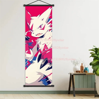 Printed Poster Anime Wall Artwork Gengar Pictures Charizard Painting Canvas Pikachu Hanging Scrolls Home Room Decor
