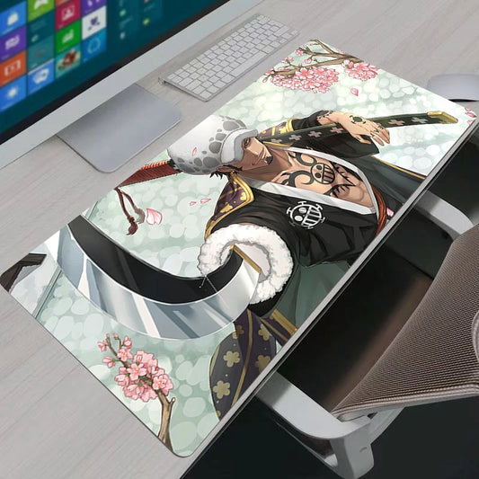 One Piece Trafalgar D Water Law  Gaming Mouse Pad Gamer Computer HD Mousepad XXL Keyboard Pad Carpet Non-Slip Office Mouse Mats