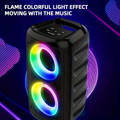 Karaoke Radio FM Bluetooth Speaker Portable Wireless With Microphone Lamp Machine Caixa De Som Sound Box Music Subwoofer LED TWS