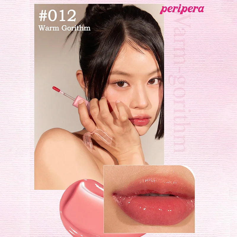 K-Beauty Glass Lip Gloss Tint,Watery Shine, 16H Moisture, Non-Sticky & Mask Friendly,Natural Plump Look