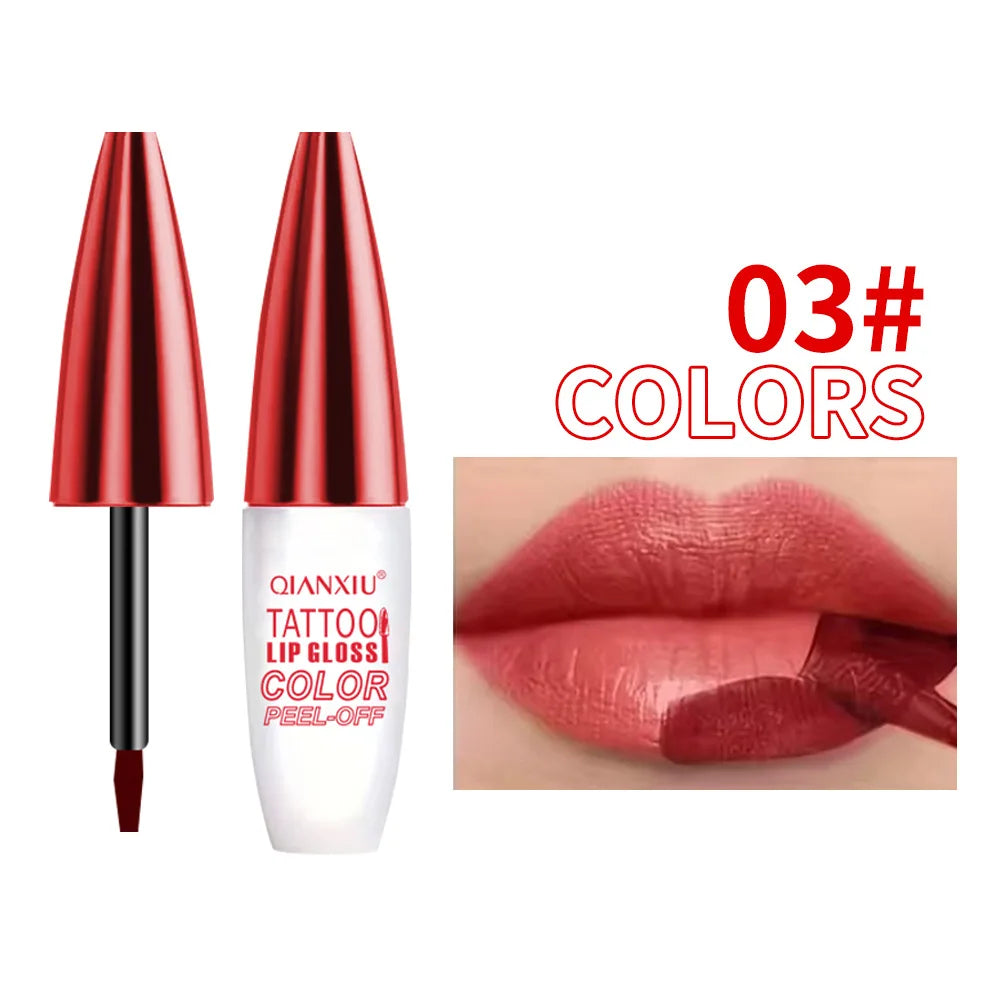 4-color Peel-off Lip Gloss, Water-resistant and Easy To Apply, Long-lasting and Does Not Stick To The Cup