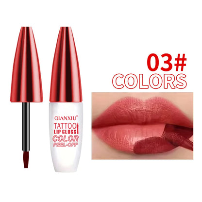 4-color Peel-off Lip Gloss, Water-resistant and Easy To Apply, Long-lasting and Does Not Stick To The Cup