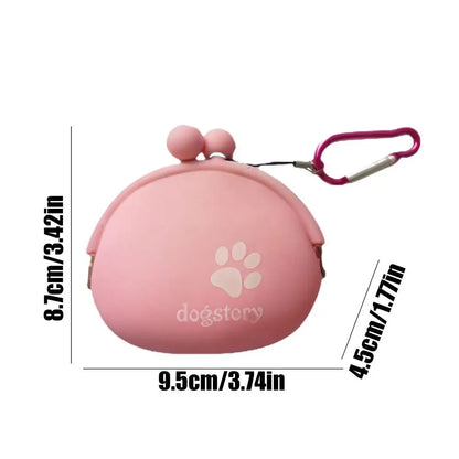 Silicone Dog Treat Pouch Dog Training Container Dog Treat Carrier Holder Puppy Treat Snack Bag with Clip dog Food Storage Bag