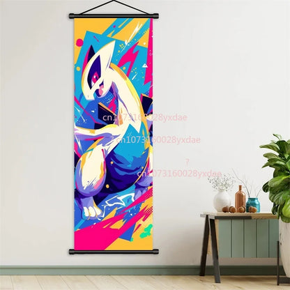 Printed Poster Anime Wall Artwork Gengar Pictures Charizard Painting Canvas Pikachu Hanging Scrolls Home Room Decor