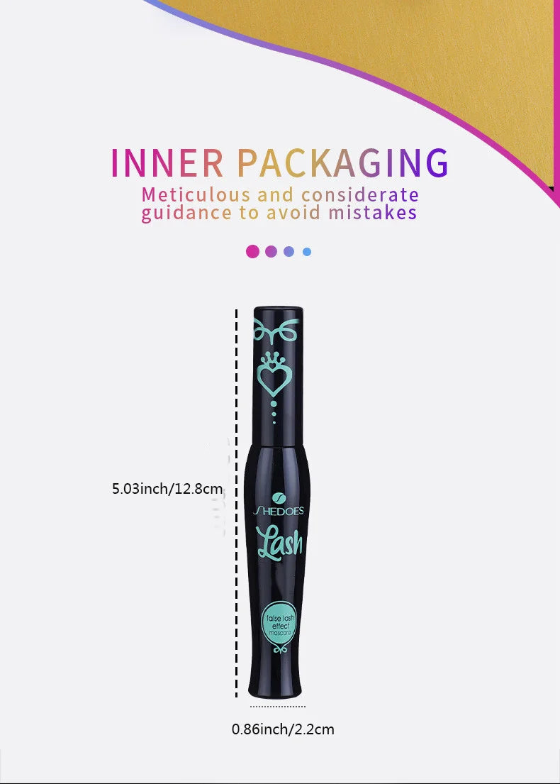 SHEDOES Curling Mascara 3-Pack: Waterproof Lash Lift with Plant Squalane