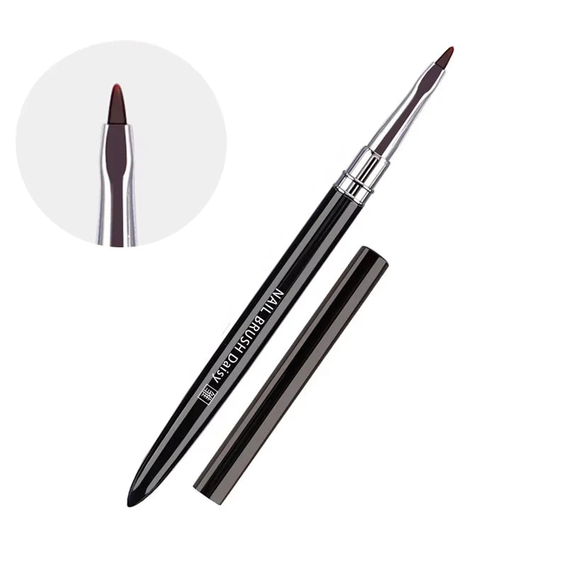 Nail Art Brush Metal Handle Phototherapy Acrylic UV Gel Brush Nails Extension Builder Painting Drawing Pen DIY Manicure Tools