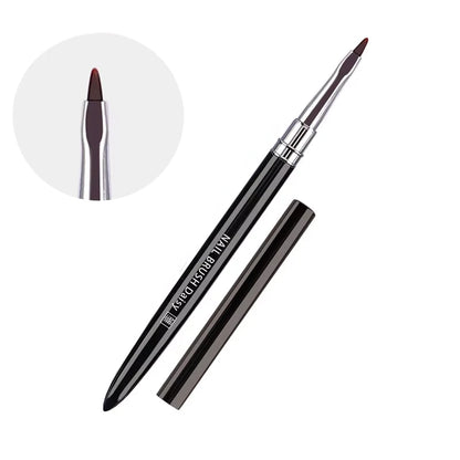 Nail Art Brush Metal Handle Phototherapy Acrylic UV Gel Brush Nails Extension Builder Painting Drawing Pen DIY Manicure Tools