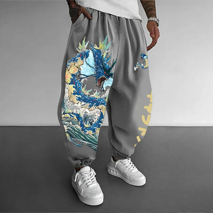 Pokémon Animation Derivatives Gyarados Printing Men's and Women's Summer Fashion Street T-shirt Hoodie Shorts and Sweatpants