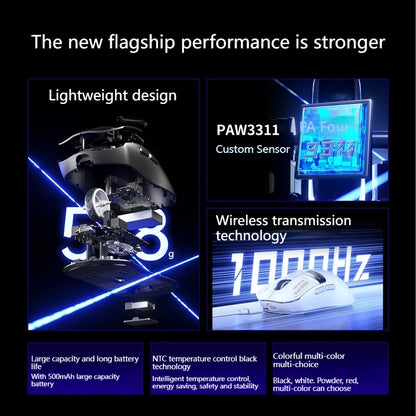 AULA SC650 Tri-Mode Wireless Gaming Mouse PAW3311 RGB Lightweight Digital Display Screen Custom PC E-Sports Accessory Gift