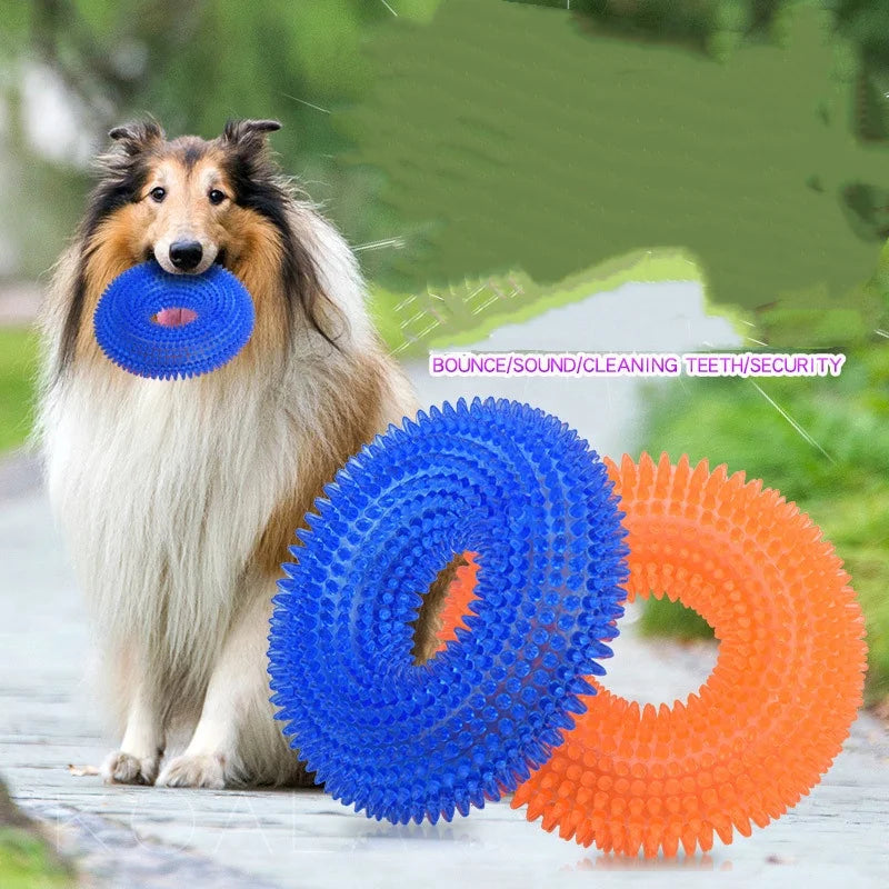 Pet Chew Toy Soft Rubber Bite-resistance Bone Shape Teeth Grinding Chewing Toys for Small Dogs Training Pet Supplies