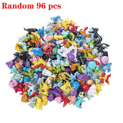 24-144Pcs Different Style Pokemon Anime Figure Pikachu Action Model 2-3CM Mini Model Doll Cute Toy Kids Birthday Christmas Gifts