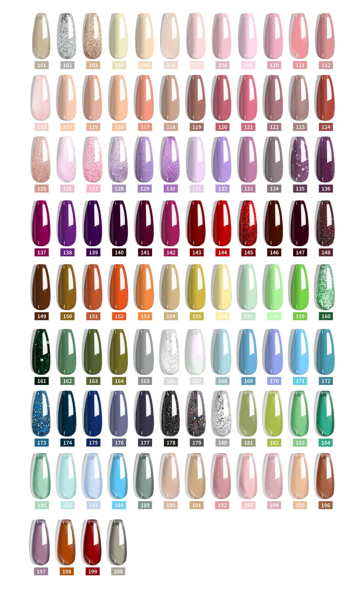 LIMEGIRL 60PCS Gel Nail Polish Art Kit Glitter 8ML Soak UV Semi-Permanent Gel Varn Nail Polish Suitable for Beginners Nail Set