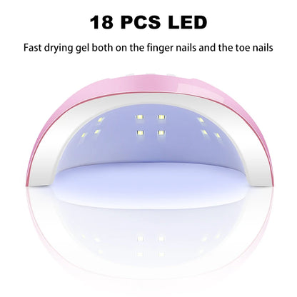 Gel Varnish Kit Professional Nail Gel Kit With Nail Dryer Soak Off Nail Gel Polish Kit  Base Coat  Top Coat Manicure Tools Set