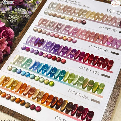 Glenys 50 color cat's eye nail polish glue All net popular advanced immersion gel UV LED nail salon art varnish set