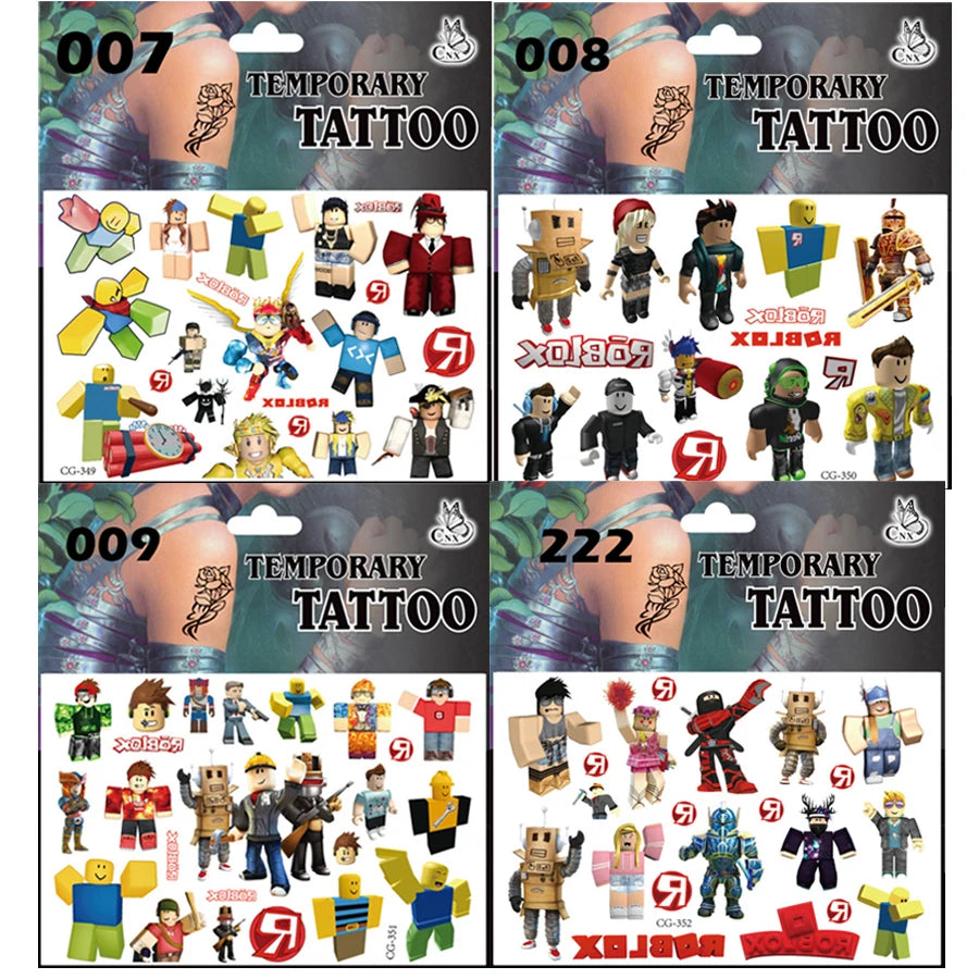 Hot Roblox Party Favors Gifts Slap Bracelets Stickers Goodie Bag Fillers Supplies Children's Birthday Souvenirs Decoration Toys