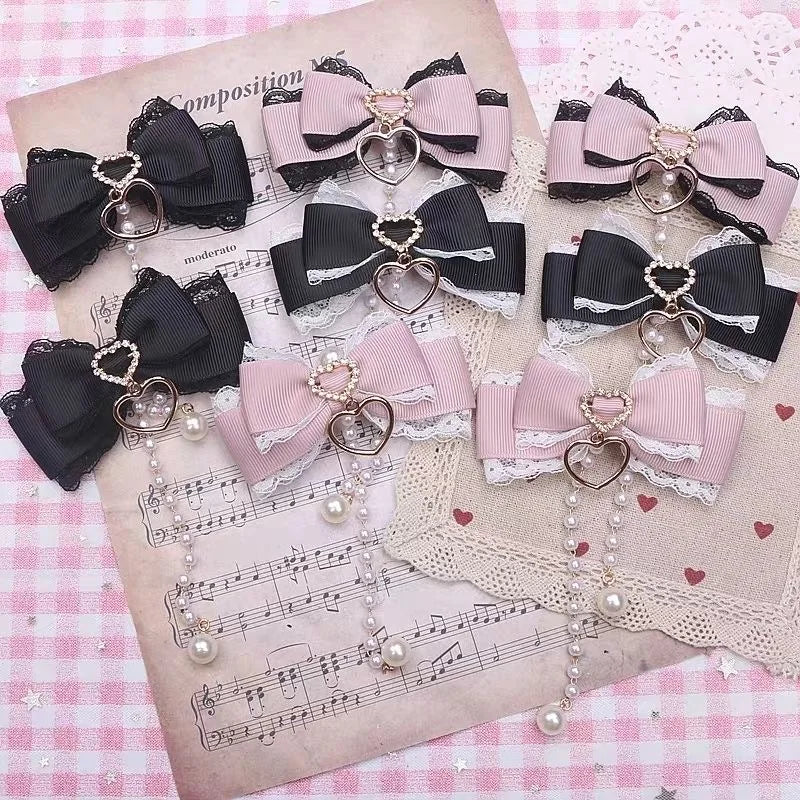 Lolita Hair Bow Clip Set.