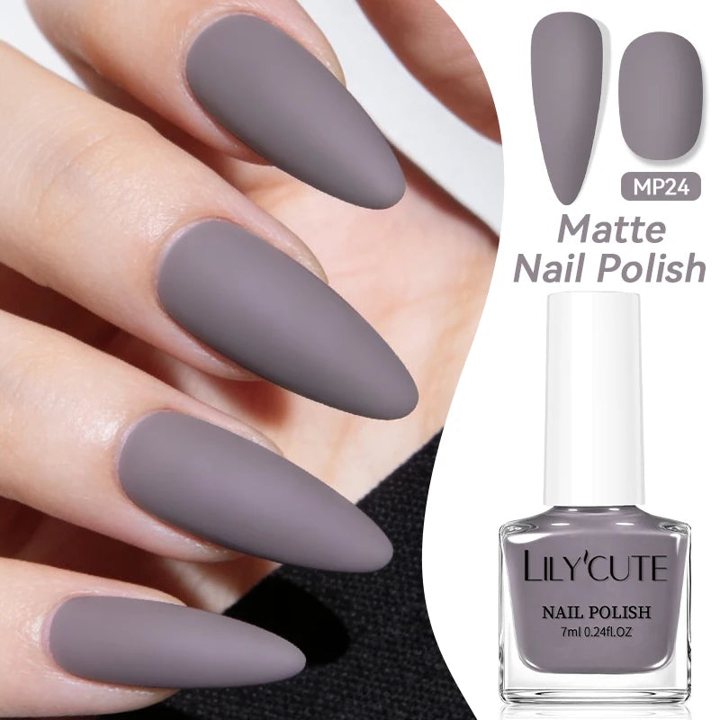 LILYCUTE 7ml Matte Nail Polish - 28 Autumn Colors