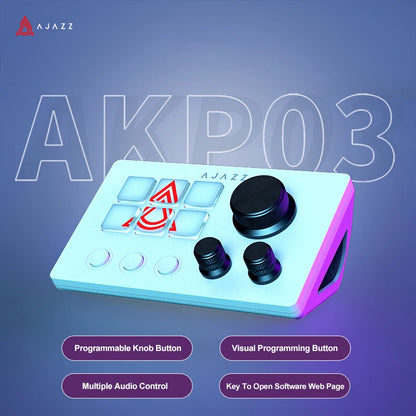 Ajazz AKP03E/153E Desktop Helper Desk Console Panel Controller Programmable Macro Custom Button Mini Keyboard Multiple Scenario