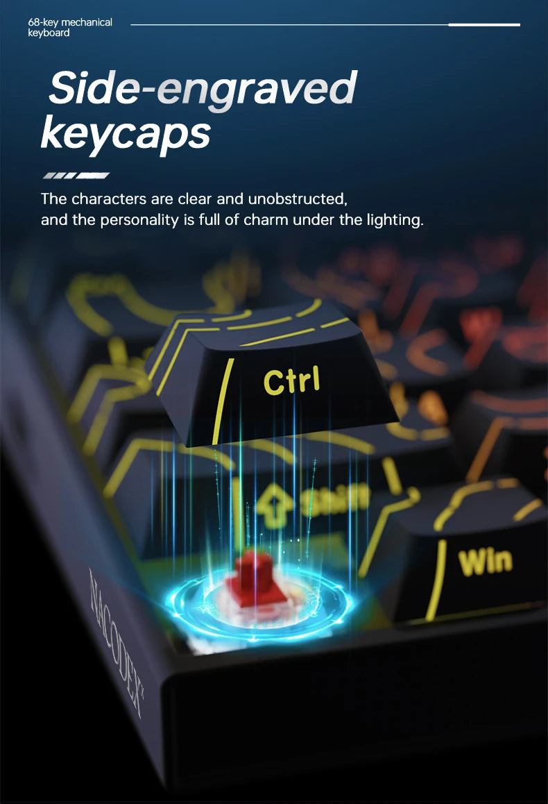 AJAZZ NK68 Wired Keyboard.