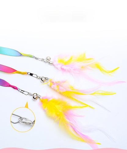 Interactive Feather Cat Teaser Wand