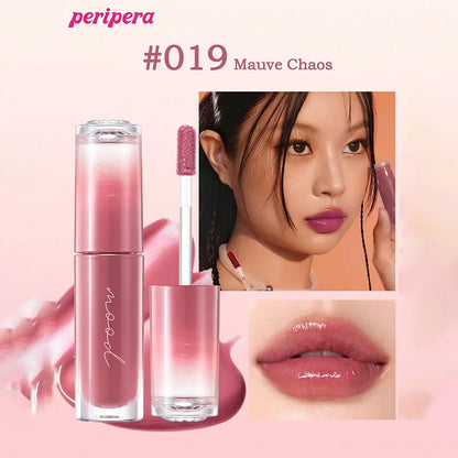 K-Beauty Glass Lip Gloss Tint,Watery Shine, 16H Moisture, Non-Sticky & Mask Friendly,Natural Plump Look