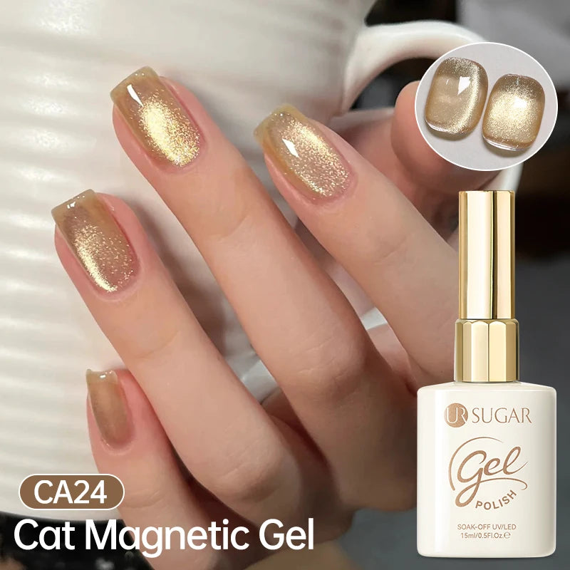 UR SUGAR 15ml Cat Magnetic Gel Nail Polish 30 Colors Semi Permanent Magnetic Gel UV/LED Soak Off Painting Vanrish Design