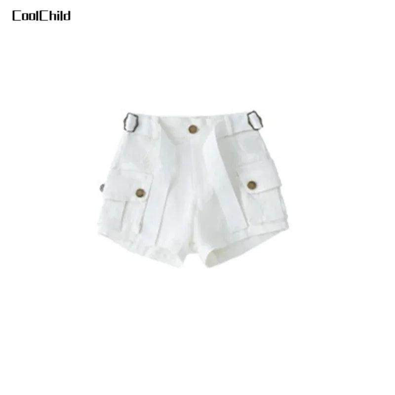Hip Hop Girls K-pop Elegant Crop Top Shorts Street Dance Cargo Pants Kids Streetwear Child Jazz Costumes Girl Group Clothes Sets