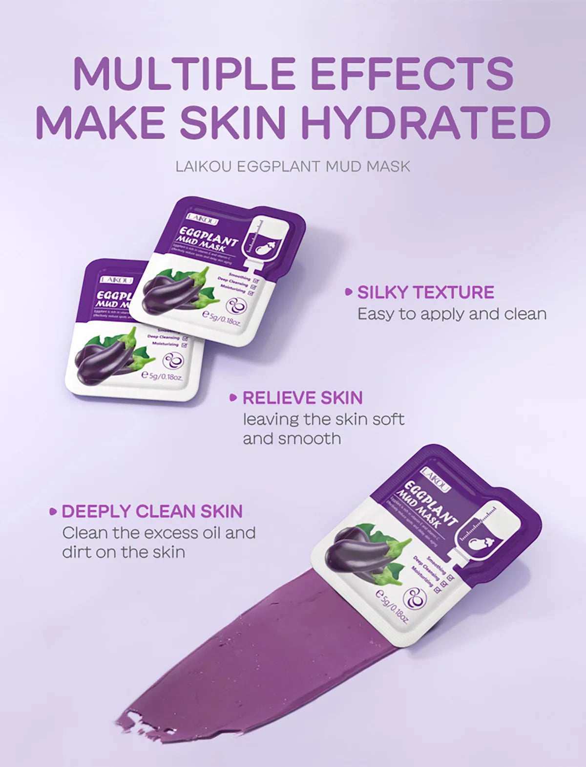 LAIKOU Sleeping Face Mask Set: 5pcs Night Repair & Deep Hydration Combo