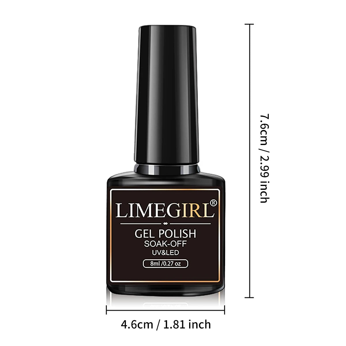 Limegirl Gel Nail Kit with Nail Lamp, 8ml Morandi Set, Base/Top/Matte, 30 Days Wear, UV/LED for Home & Salon